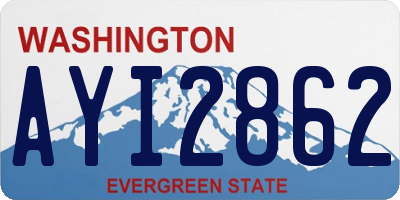 WA license plate AYI2862