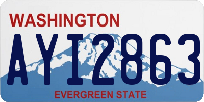 WA license plate AYI2863