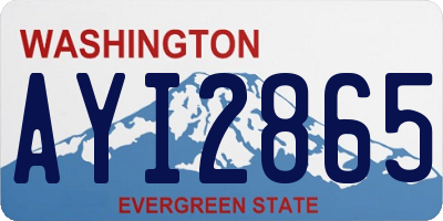 WA license plate AYI2865