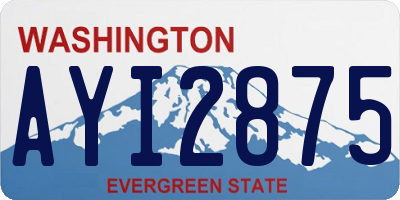 WA license plate AYI2875
