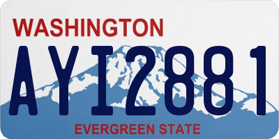 WA license plate AYI2881