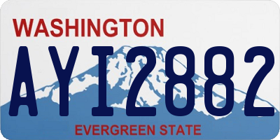 WA license plate AYI2882