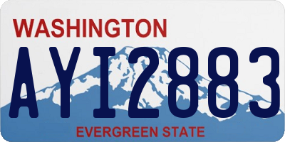 WA license plate AYI2883