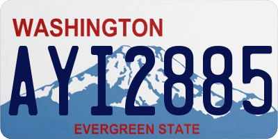 WA license plate AYI2885