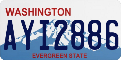 WA license plate AYI2886