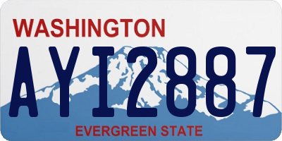 WA license plate AYI2887