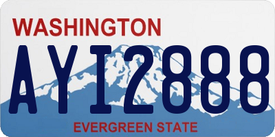 WA license plate AYI2888
