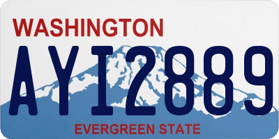 WA license plate AYI2889
