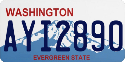 WA license plate AYI2890