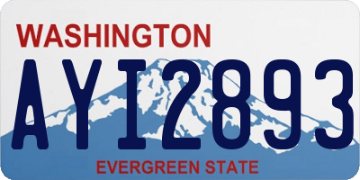 WA license plate AYI2893