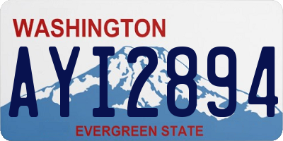 WA license plate AYI2894
