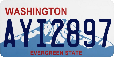 WA license plate AYI2897
