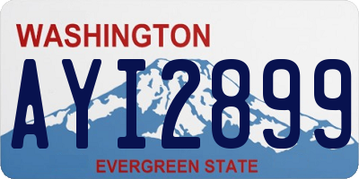 WA license plate AYI2899