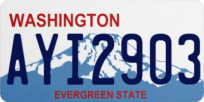 WA license plate AYI2903