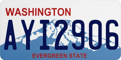 WA license plate AYI2906