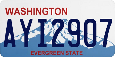 WA license plate AYI2907