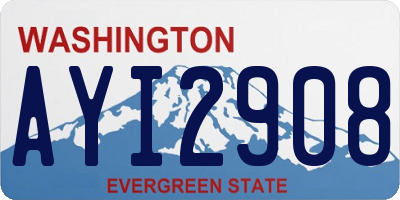 WA license plate AYI2908