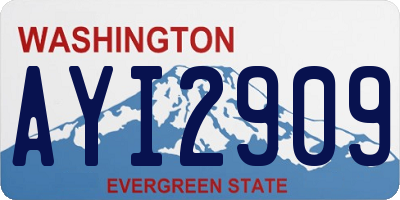 WA license plate AYI2909