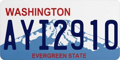 WA license plate AYI2910