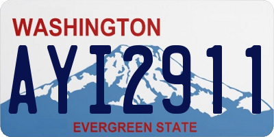 WA license plate AYI2911