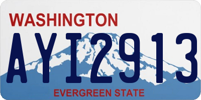 WA license plate AYI2913