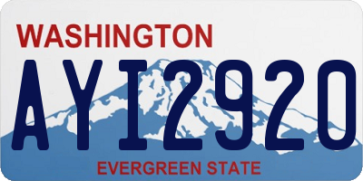 WA license plate AYI2920