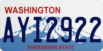WA license plate AYI2922