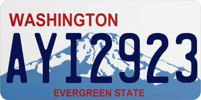 WA license plate AYI2923