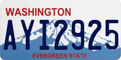 WA license plate AYI2925