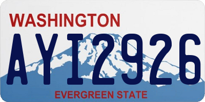 WA license plate AYI2926