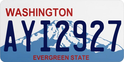 WA license plate AYI2927