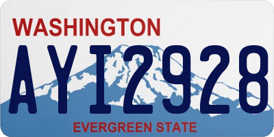 WA license plate AYI2928
