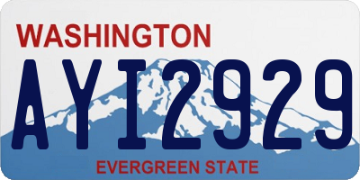 WA license plate AYI2929