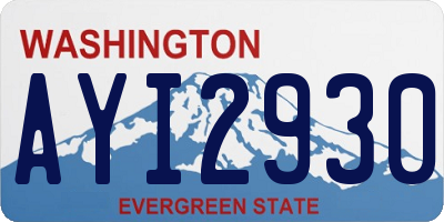 WA license plate AYI2930