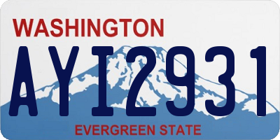 WA license plate AYI2931