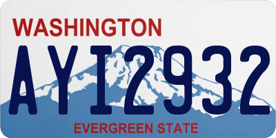 WA license plate AYI2932