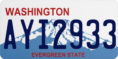 WA license plate AYI2933