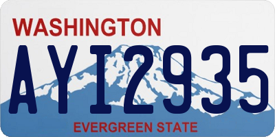 WA license plate AYI2935