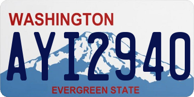 WA license plate AYI2940