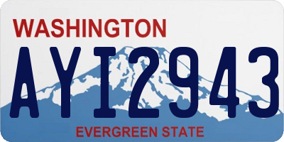 WA license plate AYI2943