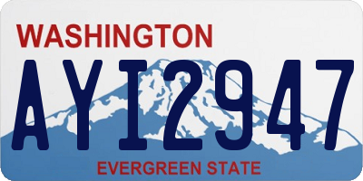 WA license plate AYI2947