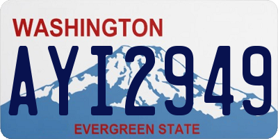 WA license plate AYI2949