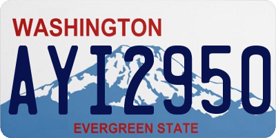 WA license plate AYI2950