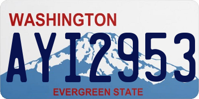 WA license plate AYI2953