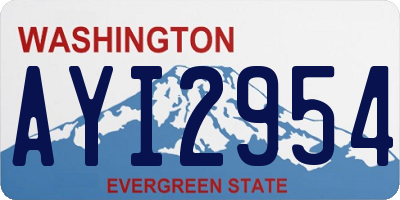 WA license plate AYI2954