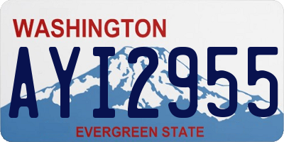 WA license plate AYI2955