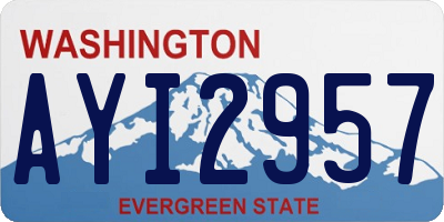 WA license plate AYI2957