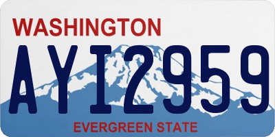 WA license plate AYI2959