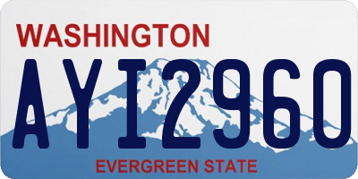 WA license plate AYI2960