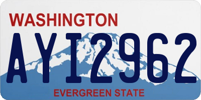 WA license plate AYI2962